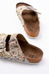 DN-07 Beige Casual Women's Slippers with Stone Accessories