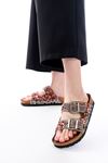 DN-07 Tan Daily Stone Accessory Women's Slippers