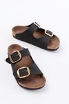 P-101 Black Casual Women's Slippers