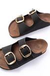 P-101 Black Casual Women's Slippers