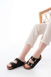 P-101 Black Casual Women's Slippers