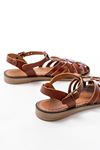 205-02 K. Brown Orthopedic Genuine Leather Women's Sandals