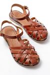 205-02 K. Brown Orthopedic Genuine Leather Women's Sandals