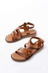 205-05 Tan Orthopedic Genuine Leather Women's Sandals