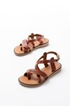 205-09 Dark Brown Orthopedic Genuine Leather Women's Sandals