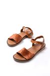 205-012 Tan Orthopedic Genuine Leather Women's Sandals
