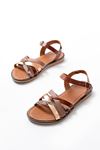 205-093 Dark Brown Garni Genuine Leather Orthopedic Sole Women Sandals