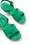 692-564 Grass Green Orthopedic Sole Cross Buckle Women's Sandals