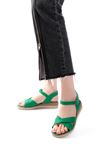692-564 Grass Green Orthopedic Sole Cross Buckle Women's Sandals