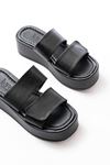 861-1034 Black Snap Padded Heel Women Slippers