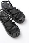 861-1029 Black Padded Women's Sandals