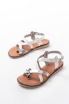 205-08 White Garni Orthopedic Genuine Leather Women's Sandals