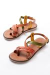 205-09 Multi Orthopedic Genuine Leather Women's Sandals