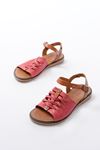 205-029 Fuchsia Orthopedic Genuine Leather Women's Sandals