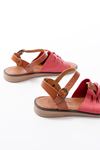 205-029 Fuchsia Orthopedic Genuine Leather Women's Sandals
