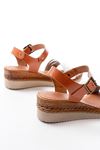 731-07 White Orthopedic Genuine Leather Padding Women's Sandals