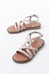 205-017 Beige Orthopedic Genuine Leather Women's Sandals