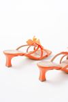 S-622 Orange Orchid Detailed Thin Heeled Women's Slippers