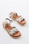 730-037 White Mirror Genuine Leather Orthopedic Sole Women Sandals