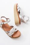 730-037 White Mirror Genuine Leather Orthopedic Sole Women Sandals