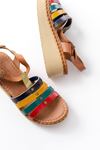 730-142 Multi Genuine Leather Orthopedic Sole Women Sandals