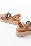 730-142 Multi Genuine Leather Orthopedic Sole Women Sandals
