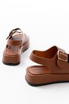 1187 Tan Padded Heel Rubber Hard Hat Women's Sandals