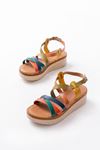 730-153 Multi Orthopedic Genuine Leather Padding Women's Sandals