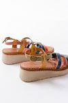 730-153 Multi Orthopedic Genuine Leather Padding Women's Sandals