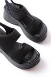 24414-573 Black Diver Casual Padding Heel Women Sandals