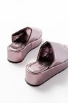 861-1011 Rose Broken Glass Wide Banded Padding Women's Slippers
