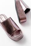 861-1011 Rose Broken Glass Wide Banded Padding Women's Slippers