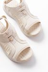 T-221 Beige Spring Parachute Fabric Elasticated Orthopedic Women's Sandals