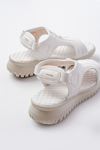 T-221 White Spring Parachute Fabric Elasticated Orthopedic Women's Sandals