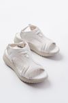 T-221 White Spring Parachute Fabric Elasticated Orthopedic Women's Sandals