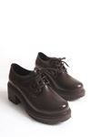 746-759 Black Casual High Sole Loafer Shoes