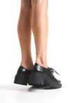746-759 Black Casual High Sole Loafer Shoes