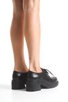 746-759 Black Casual High Sole Loafer Shoes