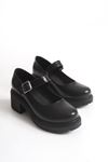 746-759 Black Casual High Sole Loafer Shoes