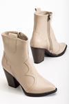 767-3040 Black Casual Thick Heeled Women's Boots