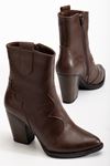 767-3040 Black Casual Thick Heeled Women's Boots