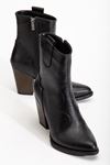 767-3040 Black Casual Thick Heeled Women's Boots