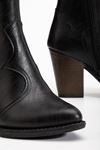 767-3040 Black Casual Thick Heeled Women's Boots
