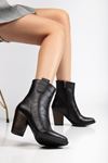 767-3040 Black Casual Thick Heeled Women's Boots