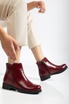 165-204 Black Suede Zipper Casual Women's Boots