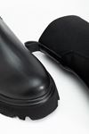 812-2129 Black Lace-Up Zippered Women's Boots