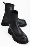 812-2129 Black Lace-Up Zippered Women's Boots