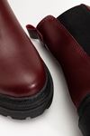 812-2137 Burgundy Elasticated Women's Casual Boots