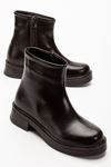 02-3033 Black Zipper Casual Women's Boots