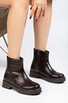 02-3033 Black Zipper Casual Women's Boots
